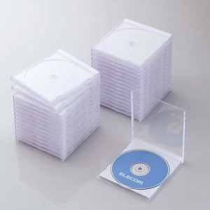 エレコム CCD-JSCN30WH Blu-ray/DVD/CDケース 30枚セット（標準/PS/1枚収納・ホワイト）[CCDJSCN30WH] 返品種別A