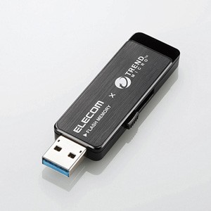 エレコム MF-TRU332GBK USB3.0対応 ウィルス対策USBメモリ(Trend Micro) 32GB(ブラック)[MFTRU332GBK] 返品種別B