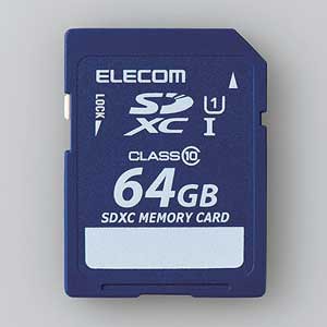 エレコム MF-FSD064GC10R SDXCメモリーカード 64GB class10 UHS-I[MFFSD064GC10R] 返品種別A