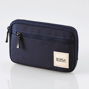 エレコム BMA-GP01NV マルチ収納ポーチ　スリムタイプ（ネイビー）BORSA[BMAGP01NV] 返品種別A