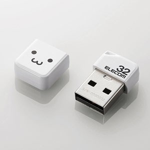 エレコム MF-SU2B32GWHF 小型USB2.0メモリ 32GB（ホワイト）[MFSU2B32GWHF] 返品種別A