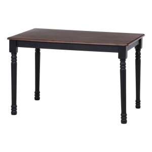 不二貿易 ダイニングテーブル マキアート(ブラック×ダークブラウン・幅113.5× 奥行73.5×高さ72cm)  95447返品種別A