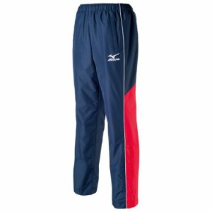 ミズノ ユニセックス ウィンドブレーカーパンツ（ネイビー×レッド×ホワイト・サイズ：2XL） MIZUNO W2JF6501142XL返品種別A