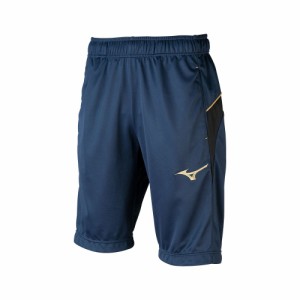 ミズノ ウォームアップハーフパンツ　ジュニア(ネイビー・サイズ：140) MIZUNO　サッカー/フットボール P2MD717114140返品種別A