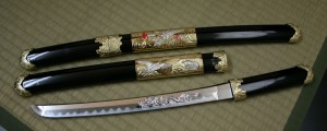 北正 短刀 龍・鶴・亀【AB-131】模造刀  返品種別B