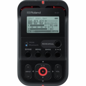 ローランド R-07-BK リニアPCMレコーダー(ブラック)【外部microSDスロット搭載】Roland[R07BK] 返品種別A