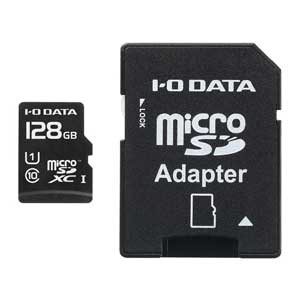 I/Oデータ MSDU1-128GR microSDXCメモリーカード 128GB Class10 UHS-I[MSDU1128GR] 返品種別A