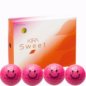 キャスコ ゴルフボール　KIRA SWEET キャラ 3ピース（ダース）キラピー（ピンク）  KIRASWキヤラP ダ-ス ピンク返品種別A