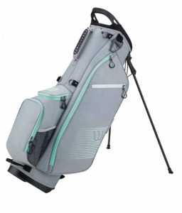 ウイルソン 軽量スタンド式キャディバッグ(グレー/Lグリーン・9.5型) PROSTAFF CARRY BAG WS-PROSTAFF-CR-GY/GR返品種別A