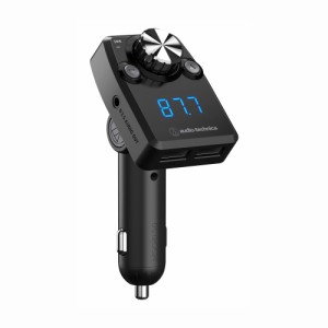 オーディオテクニカ Bluetooth搭載 FMトランスミッター 3.4A（2.4A/1.0A）/2ポート（ブラック） audio-technica AT-FMR3BT-BK返品種別A