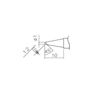 白光 T12-BC1Z こて先　1BC型（Z）FM2027・FM2028 用交換コテ先（T12シリーズ）[T12BC1Z] 返品種別B