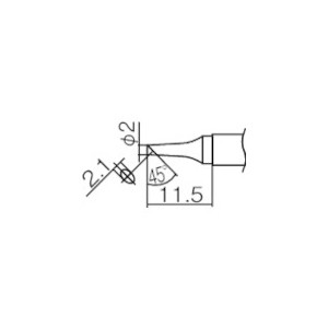 白光 T12-BCF2 こて先　2BC型　面のみFM2027・FM2028 用交換コテ先（T12シリーズ）[T12BCF2] 返品種別B