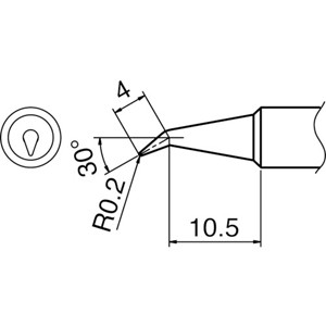 白光 T18-BR02 こて先　0.2BR型小型温調式はんだこて用交換コテ先（T18シリーズ）[T18BR02] 返品種別B