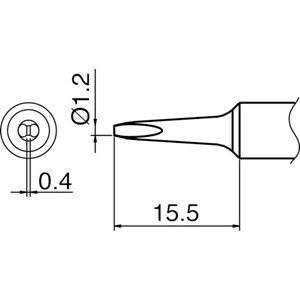 白光 T18-S9 こて先　S9型小型温調式はんだこて用交換コテ先（T18シリーズ）[T18S9] 返品種別B
