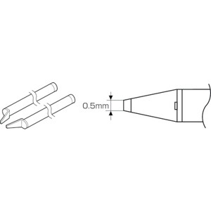白光 A1577 こて先　CHIP　0.5L型ステーション型はんだこて[A1577] 返品種別B