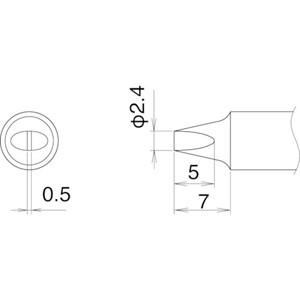 白光 T22-D24 こて先　2.4D型マルチリワークステーション[T22D24] 返品種別B