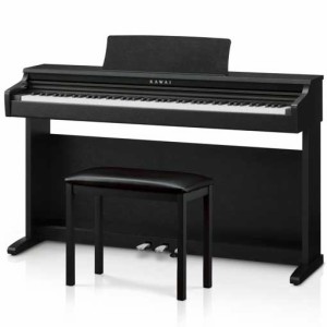 カワイ KDP120-B 電子ピアノ(プレミアムブラックサテン調仕上げ)【固定椅子＆ヘッドホン付き】KAWAI[KDP120B] 返品種別A