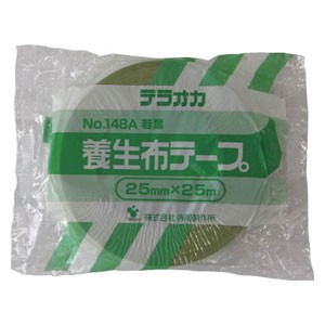 寺岡製作所 148A25X25 養生用布テープ　NO.148A 幅25mm×長さ25m（ライトグリーン）1巻[148A25X25] 返品種別B