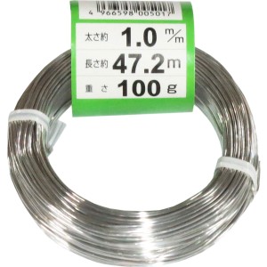 ハナカツ WH1.0mm100g(60) 盆栽用アルミ線 白 φ60巻 ワイヤー径1.0mm 100g花勝 石　剣山[WH10MM100G60] 返品種別B