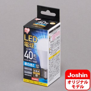 アイリスオーヤマ LDA4N-G-E17-4JA LED電球 小形電球形 440lm（昼白色相当）IRIS Joshinオリジナルモデル[LDA4NGE174JA] 返品種別A