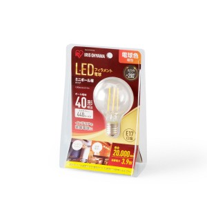 アイリスオーヤマ LDG4L-G-E17-FC LED電球 ボール電球形 440lm（電球色相当）IRIS[LDG4LGE17FC] 返品種別A