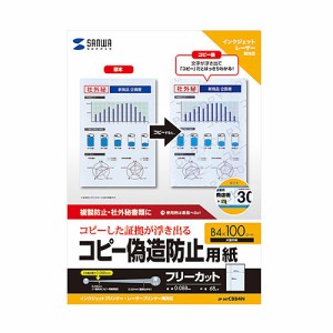 サンワサプライ JP-MTCBB4N マルチタイプコピー偽造防止用紙（B4・100枚入り）[JPMTCBB4N] 返品種別A