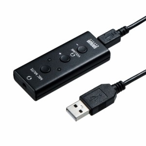 サンワサプライ MM-ADUSB4N USBオーディオ変換アダプタ（4極ヘッドセット用）[MMADUSB4N] 返品種別A