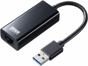 サンワサプライ USB-CVLAN1BKN USB3.2-LAN変換アダプタ（ブラック）[USBCVLAN1BKN] 返品種別A