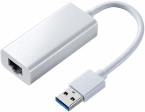 サンワサプライ USB-CVLAN1WN USB3.2-LAN変換アダプタ（ホワイト）[USBCVLAN1WN] 返品種別A