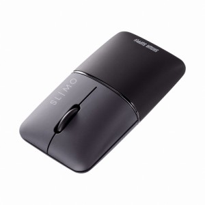 サンワサプライ MA-BBS310BK 静音BluetoothブルーLEDマウス SLIMO（充電式）（ブラック）[MABBS310BK] 返品種別A