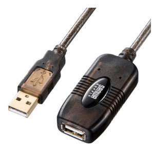 サンワサプライ KB-USB-R220 20m延長 USB2.0アクティブリピーターケーブル[KBUSBR220] 返品種別A