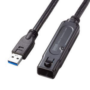 サンワサプライ KB-USB-RLK315 USB3.2アクティブリピーターケーブル15m（抜け止めロック機構付き）[KBUSBRLK315] 返品種別A