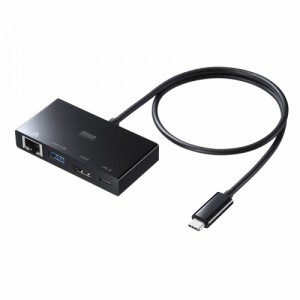 サンワサプライ AD-ALCMHL1BK USB Type-Cマルチ変換アダプタ[ADALCMHL1BK] 返品種別A