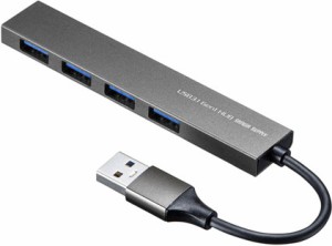 サンワサプライ USB-3H423SN USB3.2 Gen1 4ポート スリムハブ[USB3H423SN] 返品種別A