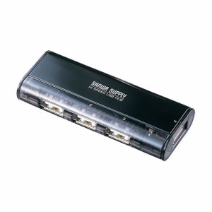 サンワサプライ USB-HUB225GBKN USB2.0ハブ 4ポート ACアダプタ付き（ブラック）[USBHUB225GBKN] 返品種別A