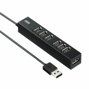 サンワサプライ USB-2H701BKN USB2.0ハブ（7ポート）[USB2H701BKN] 返品種別A