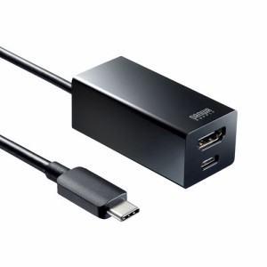 サンワサプライ USB-3TCH34BK USB Type-Cハブ付き HDMI変換アダプタ（ブラック）[USB3TCH34BK] 返品種別A