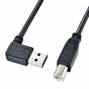 サンワサプライ KU-RL3 両面挿せるL型USBケーブル（A-B 標準）（3m・ブラック）[KURL3] 返品種別A
