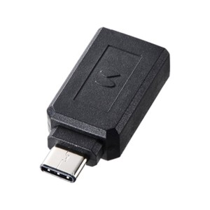 サンワサプライ AD-USB28CAF Type-C USB A変換アダプタ（ブラック）[ADUSB28CAF] 返品種別A