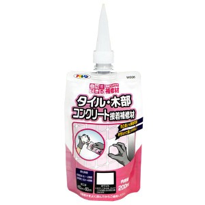 アサヒペン W006 ワンタッチ　タイル・木部コンクリート接着補修材 200ml(ホワイト)[W006アサヒペン] 返品種別B