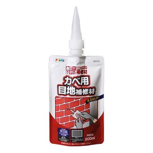 アサヒペン W003 ワンタッチ　カベ用目地補修材 200ml(グレー)[W003アサヒペン] 返品種別B