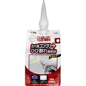 アサヒペン W009 ワンタッチ　カベ用コンクリ補修材 200ml(ホワイト)[W009アサヒペン] 返品種別B