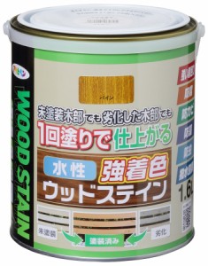 アサヒペン AP-9019128 水性強着色ウッドステイン 1.6L(パイン)[AP9019128] 返品種別B