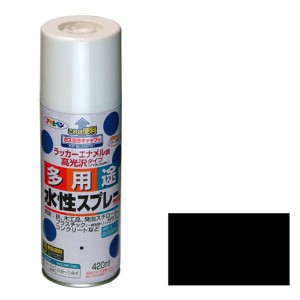 アサヒペン タヨウトスプレ-420ML BK 水性多用途スプレー 420ml(黒)[タヨウトスプレ420MLBK] 返品種別B