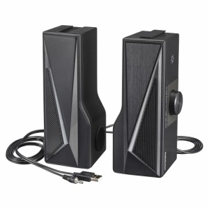 オーム ASP-U180Z ゲーミング イルミネーション USB電源スピーカーAudioComm[ASPU180Z] 返品種別A