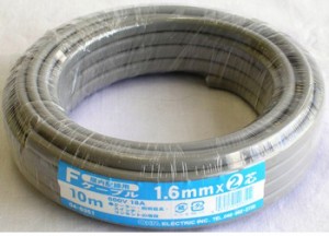 オーム VVF3CX2.0 5M Fケーブル（2.0mm×3芯 5m）OHM[VVF3CX205M] 返品種別A