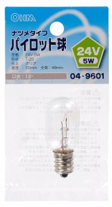 オーム LB-P0224V パイロット球　5W　E12 （クリア）OHM[LBP0224V] 返品種別A