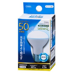 オーム LDR4D-W-E17 A9 LED電球 ミニレフ形 497lm（昼光色相当）OHM　LED de Q[LDR4DWE17A9] 返品種別A