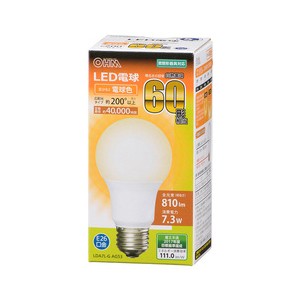 オーム LDA7L-G AG53 LED電球 一般電球形 810lm（電球色相当）OHM[LDA7LGAG53] 返品種別A