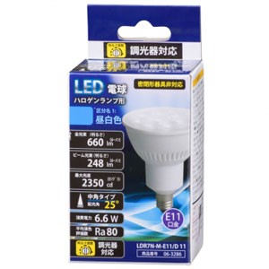 オーム LDR7N-M-E11/D 11 LED電球 ハロゲン電球形中角 660lm（昼白色相当）【調光器対応】OHM[LDR7NME11D11] 返品種別A